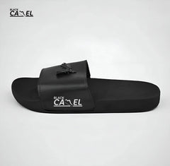 Black Camel Tassel Slide Slipper For Men Black