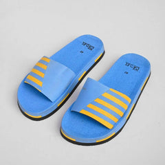Black Camel Line Style Slide Shoes, Blue