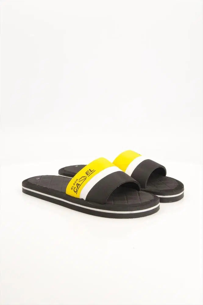 Black Camel 003 Comfort Slide, Yellow